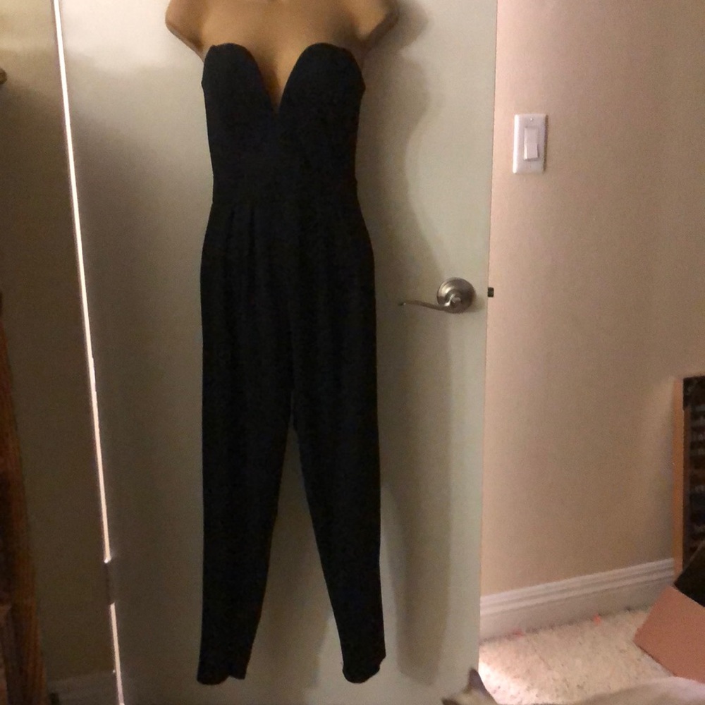 Charlotte russe Black strapless jumpsuit